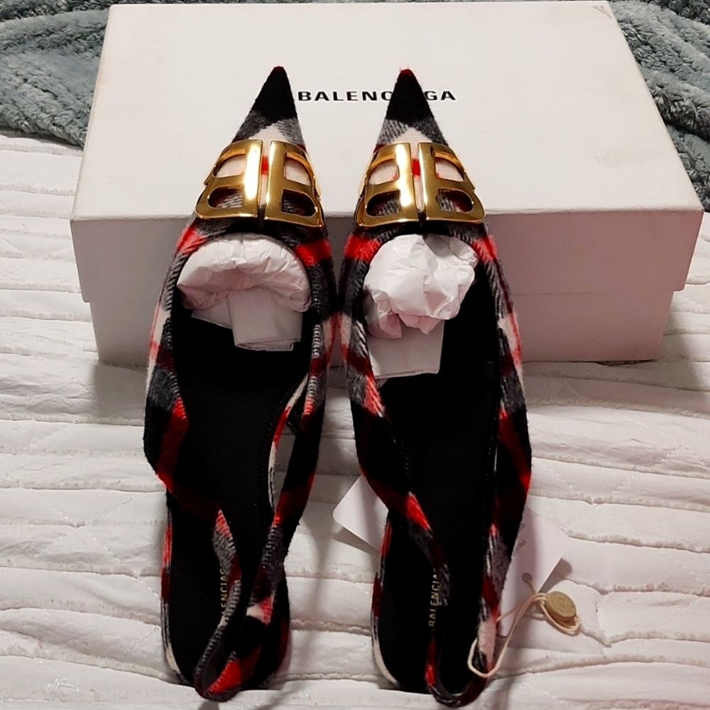 Balenciaga BB slingback sandals